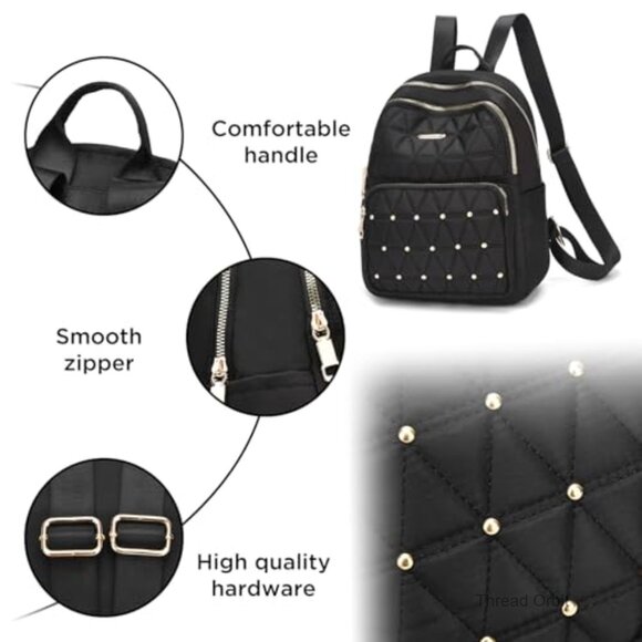 Mini Nylon Backpack Anti Theft Lightweight Daypack With Multiple Pockets main image 6